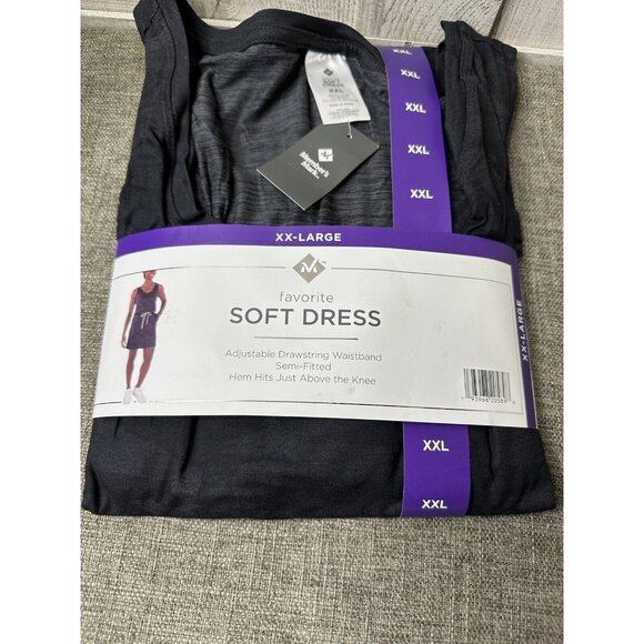 Member's Mark Dresses & Skirts - Women's Members Mark Black Gray Camo Soft Mini Tank Dress Size XXL